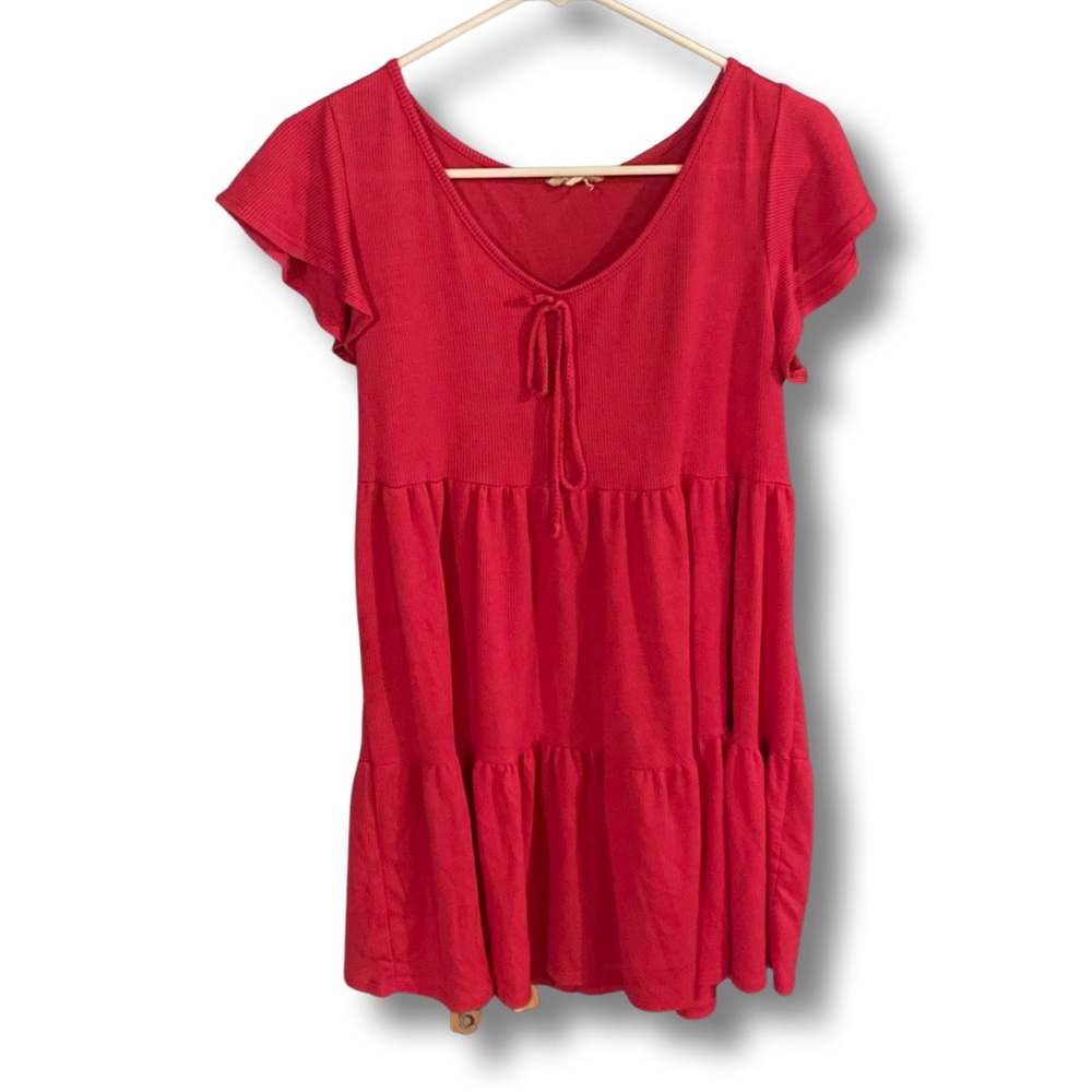 Hot pink babydoll style dress